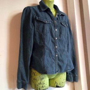 CK JEANS denim long sleeve shirt